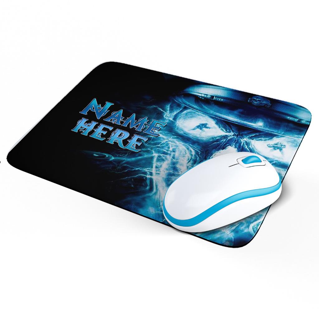 Personalised Gamer Skull Mouse Mat Pad Computer Gaming Nigh Rider