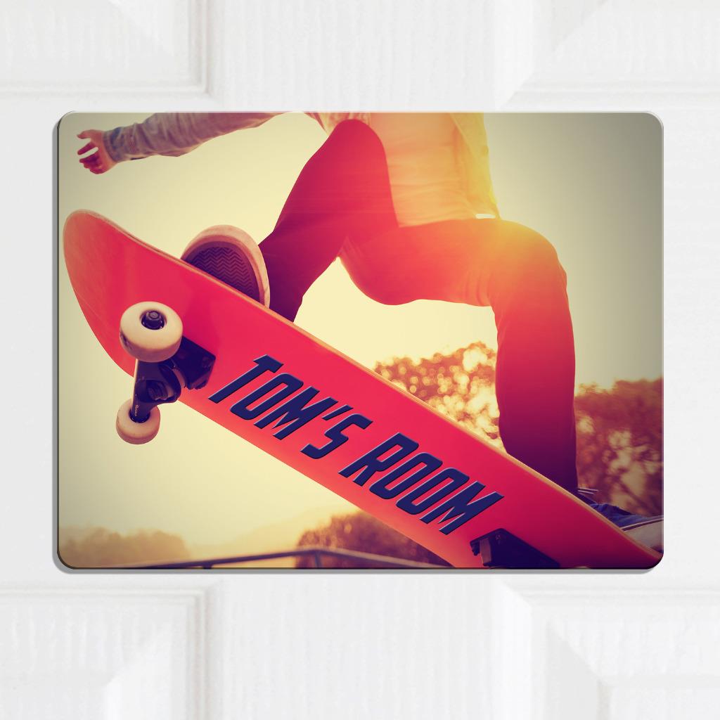 Details About Personalised Door Name Plaque Skateboard Girls Boys Kids Bedroom Room Sign Kd70