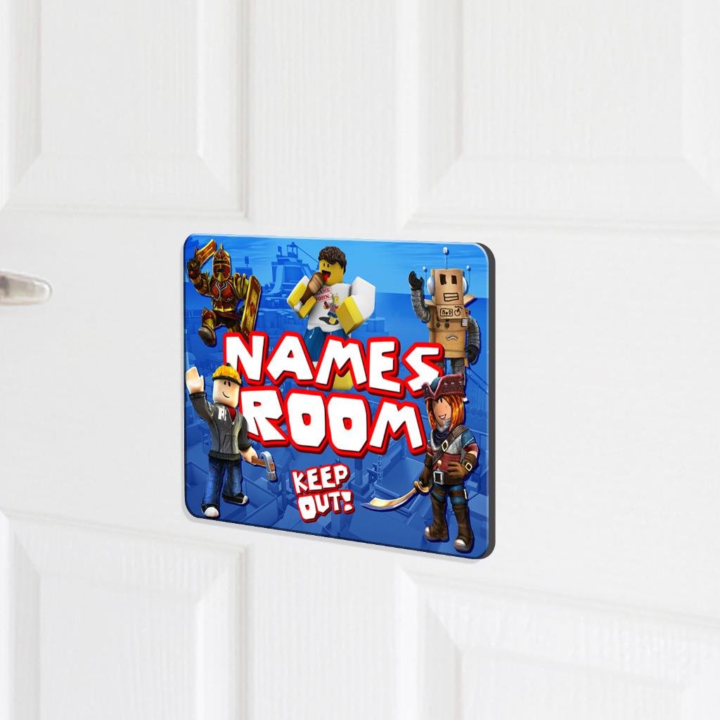 Home Garden Novelty Home Decor Plaques Signs Personalised Door Name Plaque Roblox Girls Boys Kids Bedroom Room Sign Kd66 Revistaesmeril Com Br - boys name for roblox