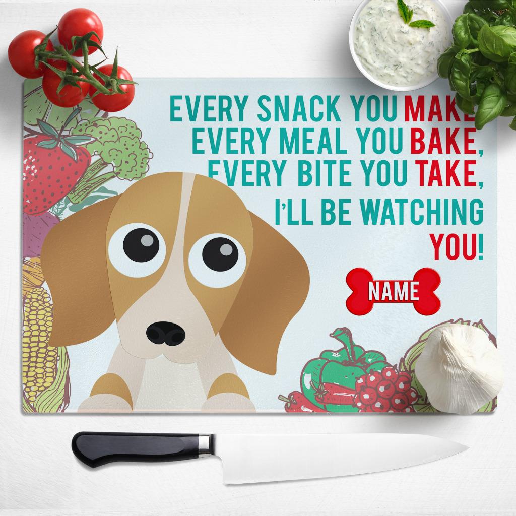 Personalised Dog Chopping Board Beagle Gl Worktop Saver Funny Beagle Gl Worktop Saver Funny