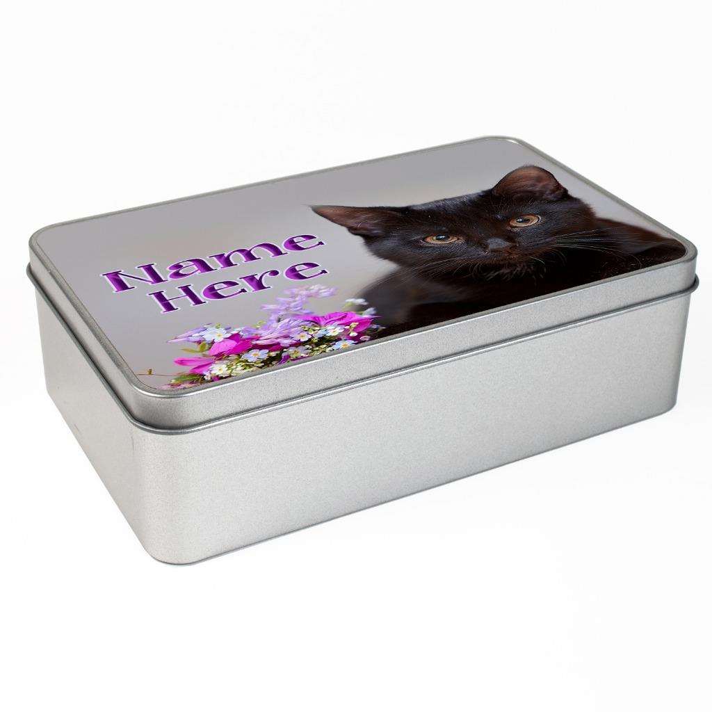 Personalised Pet Food Storage Tin KITTEN CAT Animal Food Container Box ST356 eBay