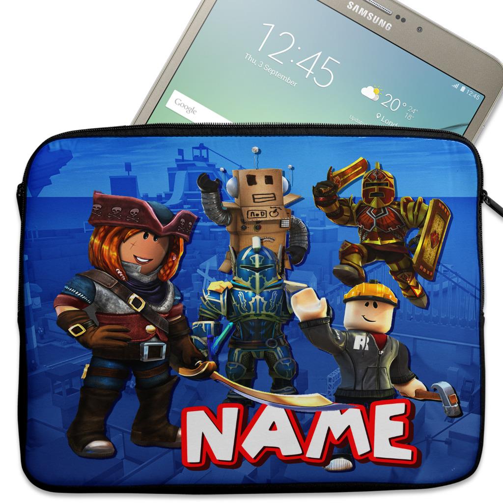 Details About Personalised Tablet Case Roblox Neoprene Sleeve Cover 7 8 9 10 - 
