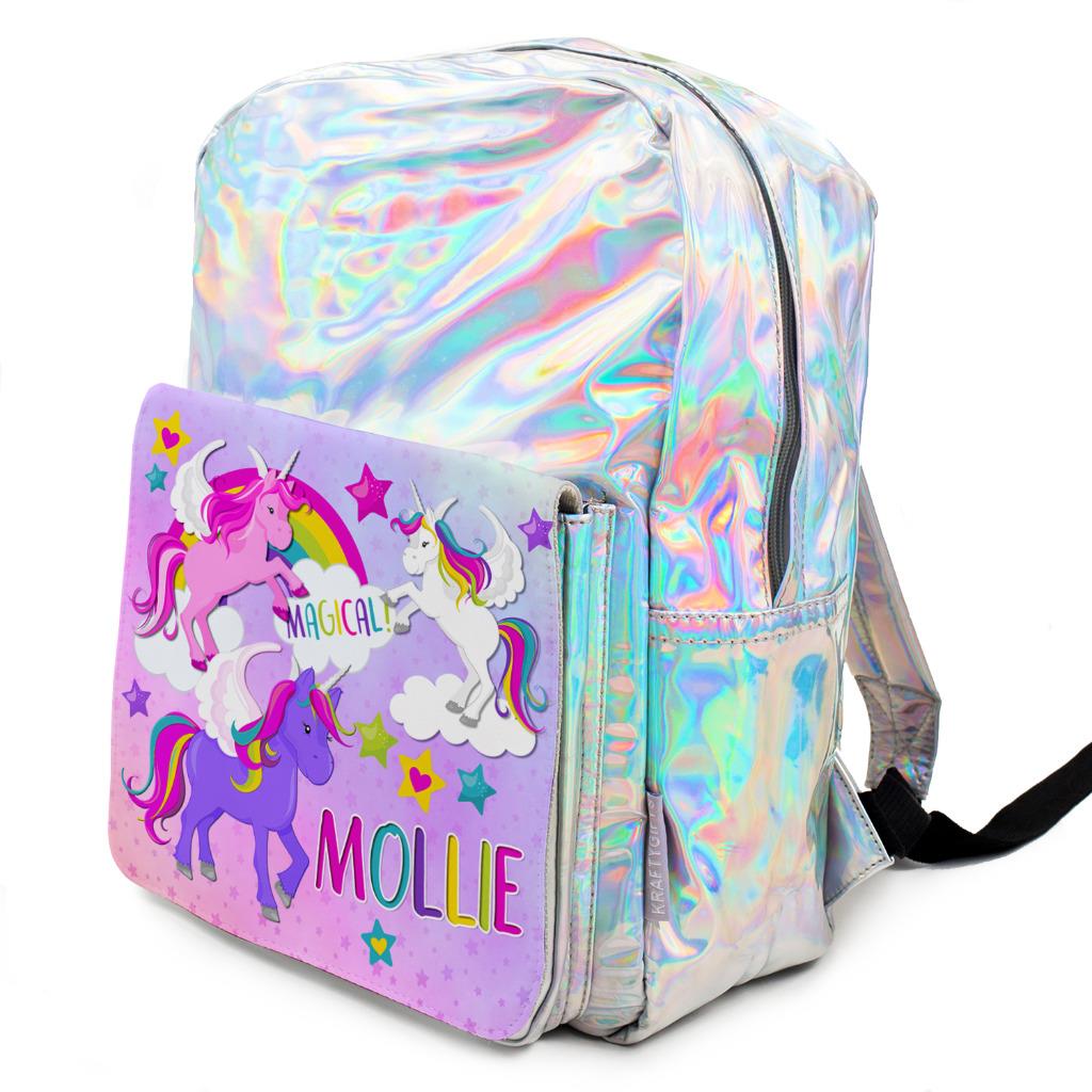 holographic school backpack