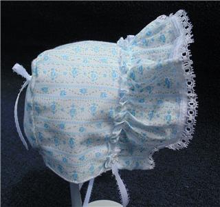 Yellow Floral /& Butterflies with 3//8/" White Satin Ribbon Bows /& Ties Baby Bonnet