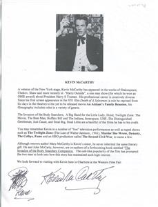 Kevin McCarthy Autograph The Twilight Zone & Frances Kavanaugh Signed Photo Page | eBay