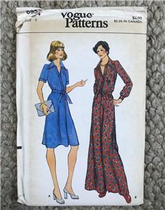 VOGUE Patterns 70/80年代 5冊 1973 Vintage VOGUE Sewing Pattern B34 CAFTAN ROBE DRESS