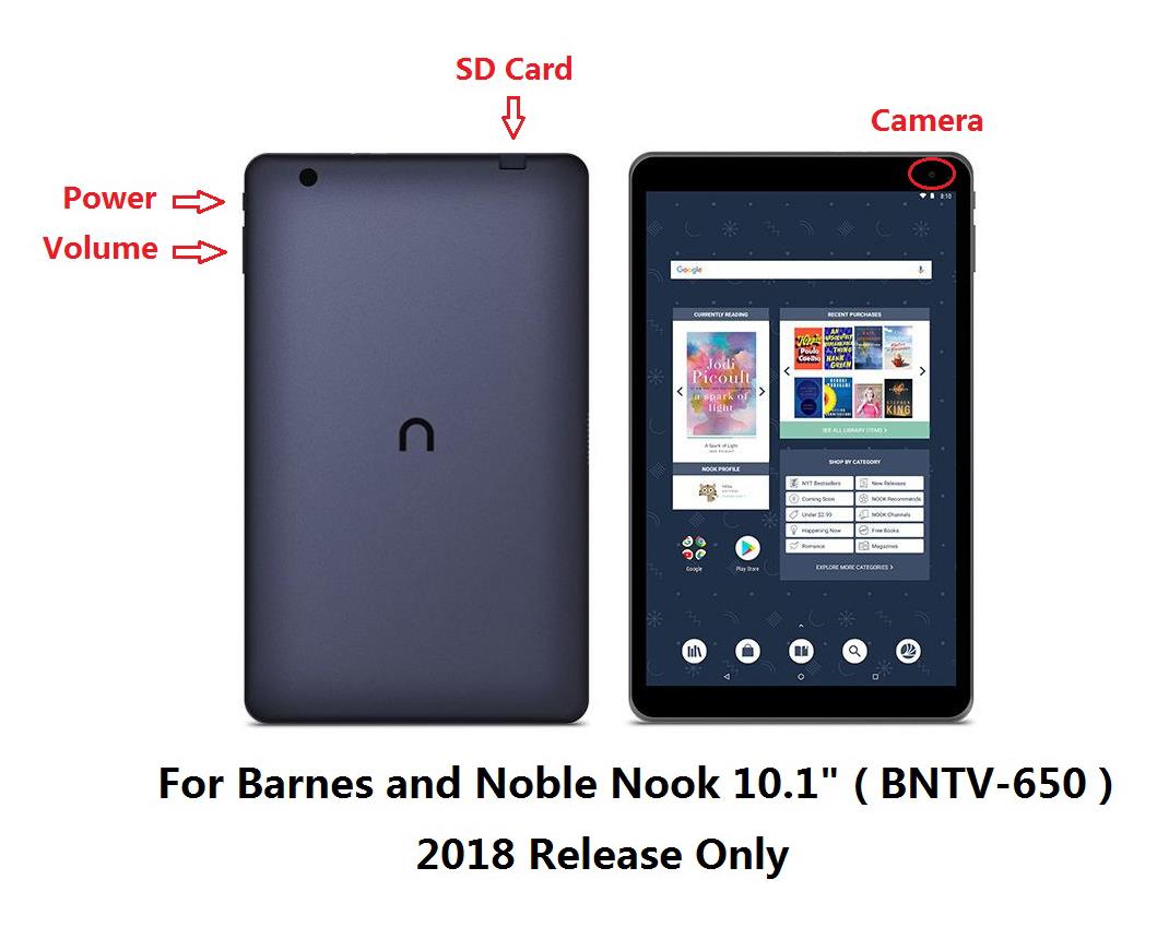 TPU Case + Screen Protector for Barnes & Noble Nook Tablet 10.1