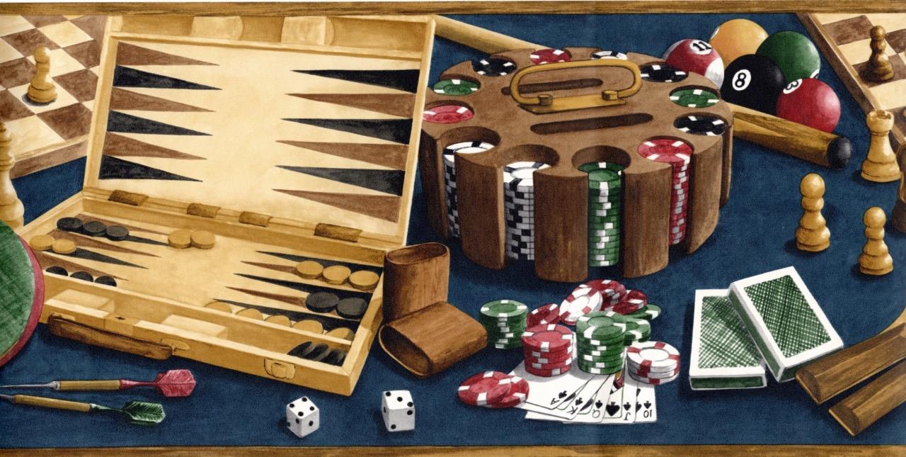 Pool Darts Cards Poker Dice Casino Game Room Wallpaper ...