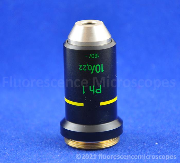 Zeiss 10x / 0.22, 160/-. Ph1 Phase Microscope Objective