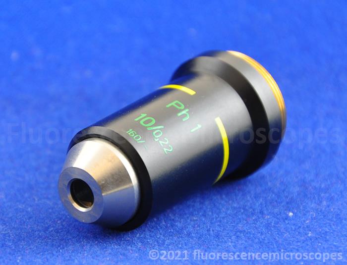 Zeiss 10x / 0.22, 160/-. Ph1 Phase Microscope Objective