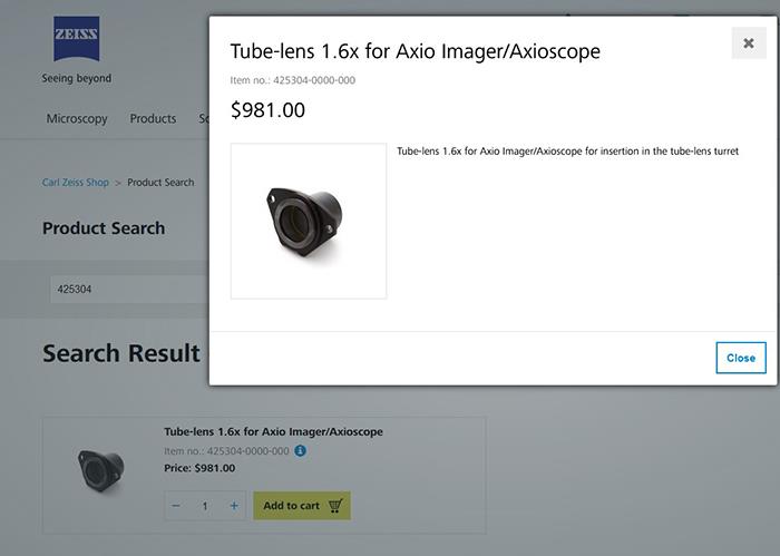 Zeiss Optovar Turret 5-Position Tube-Lens Motorized for Axio Zeiss Optovar Turret 5-Position Tube-Lens Motorized for Axio