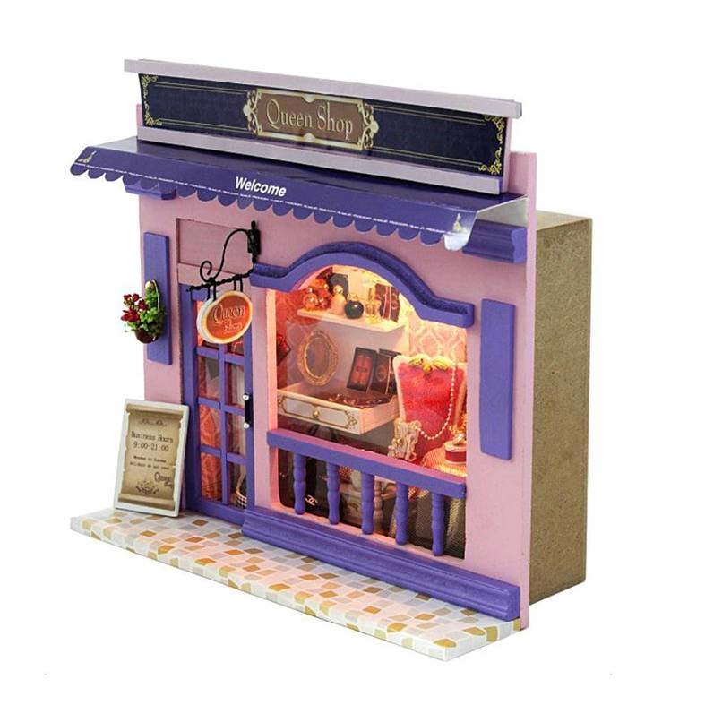 DIY Handcraft Wooden Project Wooden Dolls House European Miniature Shop
