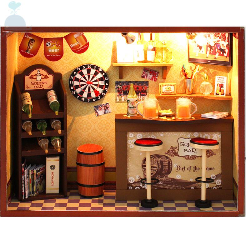 DIY Handcraft Wooden Project Wooden Dolls House European Miniature Shop