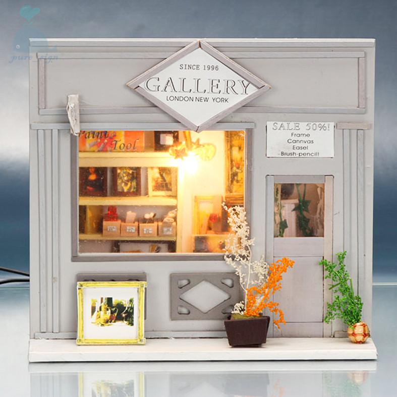 DIY Handcraft Wooden Project Wooden Dolls House European Miniature Shop