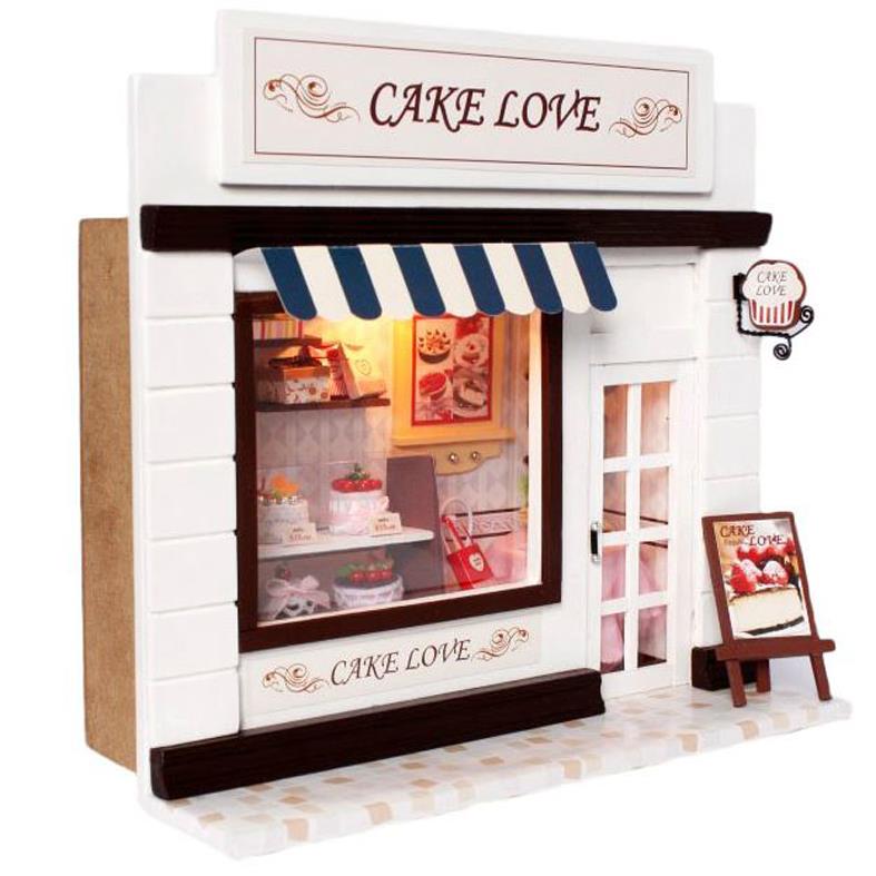 DIY Handcraft Wooden Project Wooden Dolls House European Miniature Shop