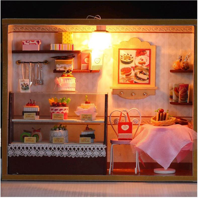 DIY Handcraft Wooden Project Wooden Dolls House European Miniature Shop