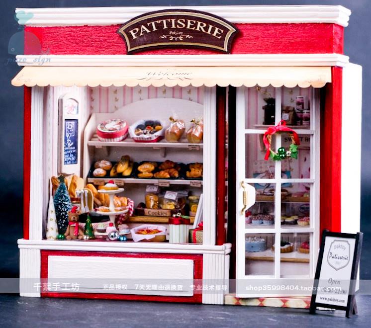 Progetto fai da te Handcraft in miniatura casa di bambole in legno La mia pattiserie a Parigi
