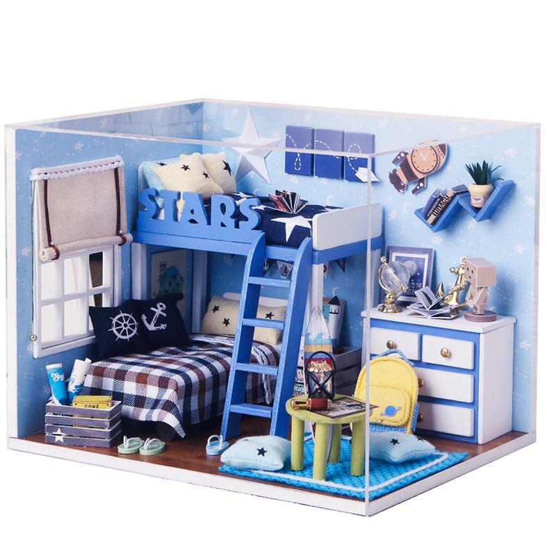 Diy Handcraft Miniature Project Dolls House Kit My Little Boys Star Trek Bedroom Ebay