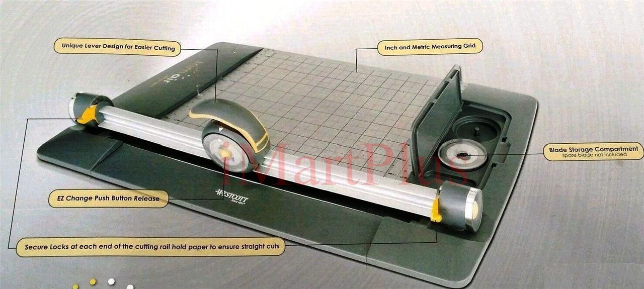 Westcott TrimAir 30CM Titanium Bonded Rotary Paper Trimmer 15 Sheets