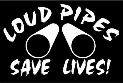 pipes save lives" motorcycle car truck window decal--choice of