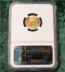 1922 B NGC MS 66 Switzerland GOLD 10 Francs Helvetia, Gem MS 66 Certified Coin
