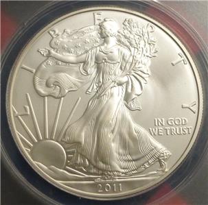 Silver Eagle Dollar, 2011(S) ANACS MS 69, 1oz .999, WDDO-001 Wide