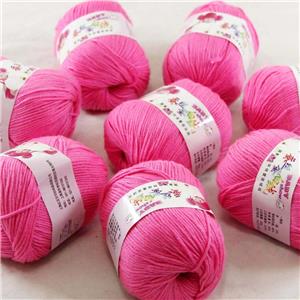 AIPYARN 6Skeinsx50g Soft Cashmere Silk Velvet Baby Hand Knitting Crochet Yarn 12
