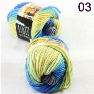 AIPENG 1BallsX50g Women's Knit Scarves and Shawls Cotton Chunky Yarn Crochet 09 
