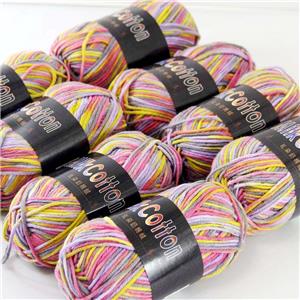 AIPYARN 1Ball x50gr Cotton DK Baby Crochet Yarn Hand-dyed Wool Socks Knitting 02