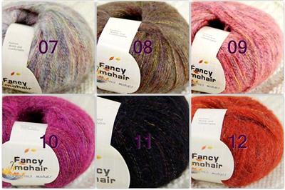 Sale 1SkeinsX50gr Fluffy Soft MOHAIR Rainbow Shawls Hand Knit Crochet Yarn