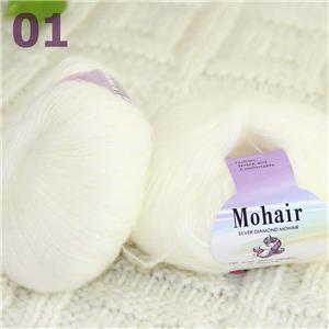 Sale 8SkeinsX25gr Soft Lace Crochet Acrylic Wool Mohair Wrap Hand Knit Yarn 01