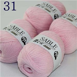 AIPYARN 6Skeinsx50g Soft Cashmere Silk Velvet Baby Hand Knitting Crochet Yarn 12