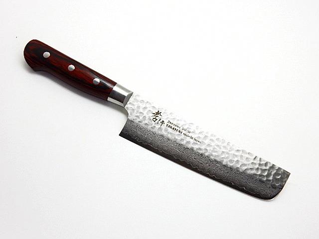 Sakai Takayuki/VG-10 33 Layers Hammered Damascus Steel Nakiri Vegetable Knife