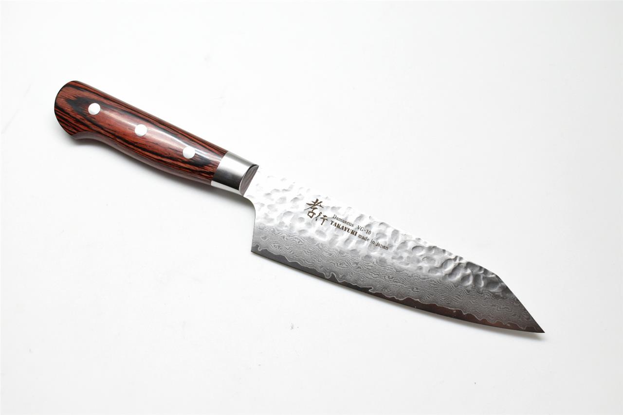 Sakai Takayuki/VG-10 33 Layers Hammered Damascus Kengata Santoku (Bunka) 160 mm