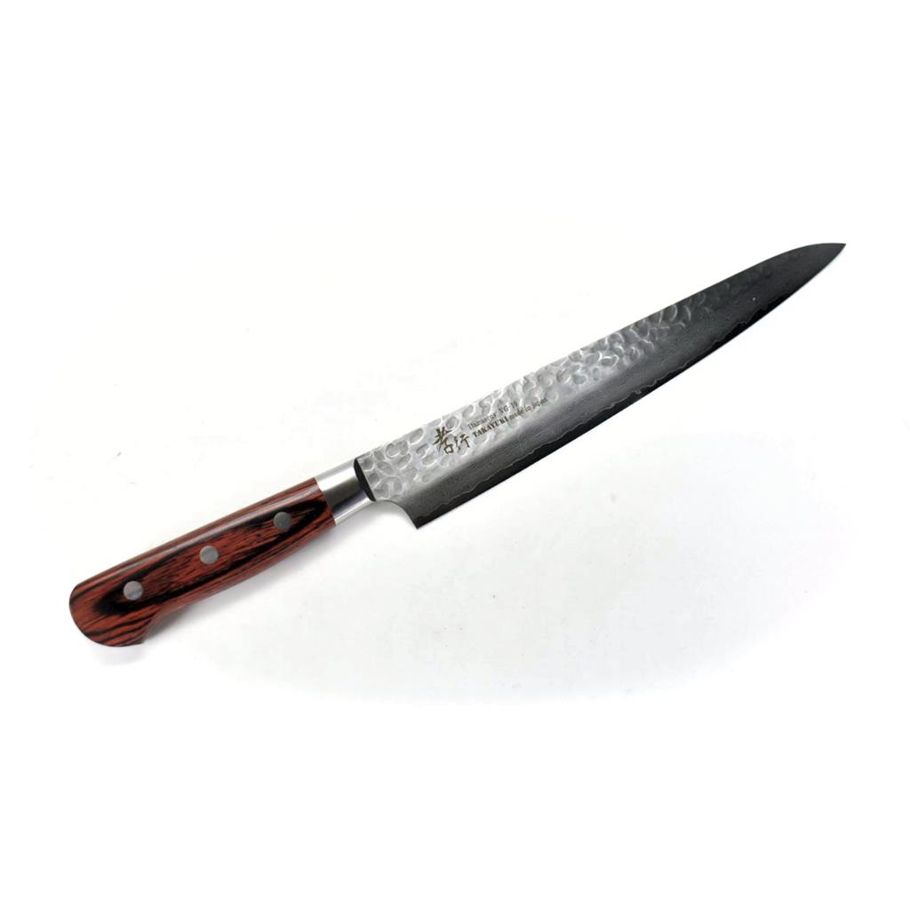 Sakai Takayuki/VG-10 33 Layers Hammered Damascus Steel Sujihiki 240 mm/9.4″