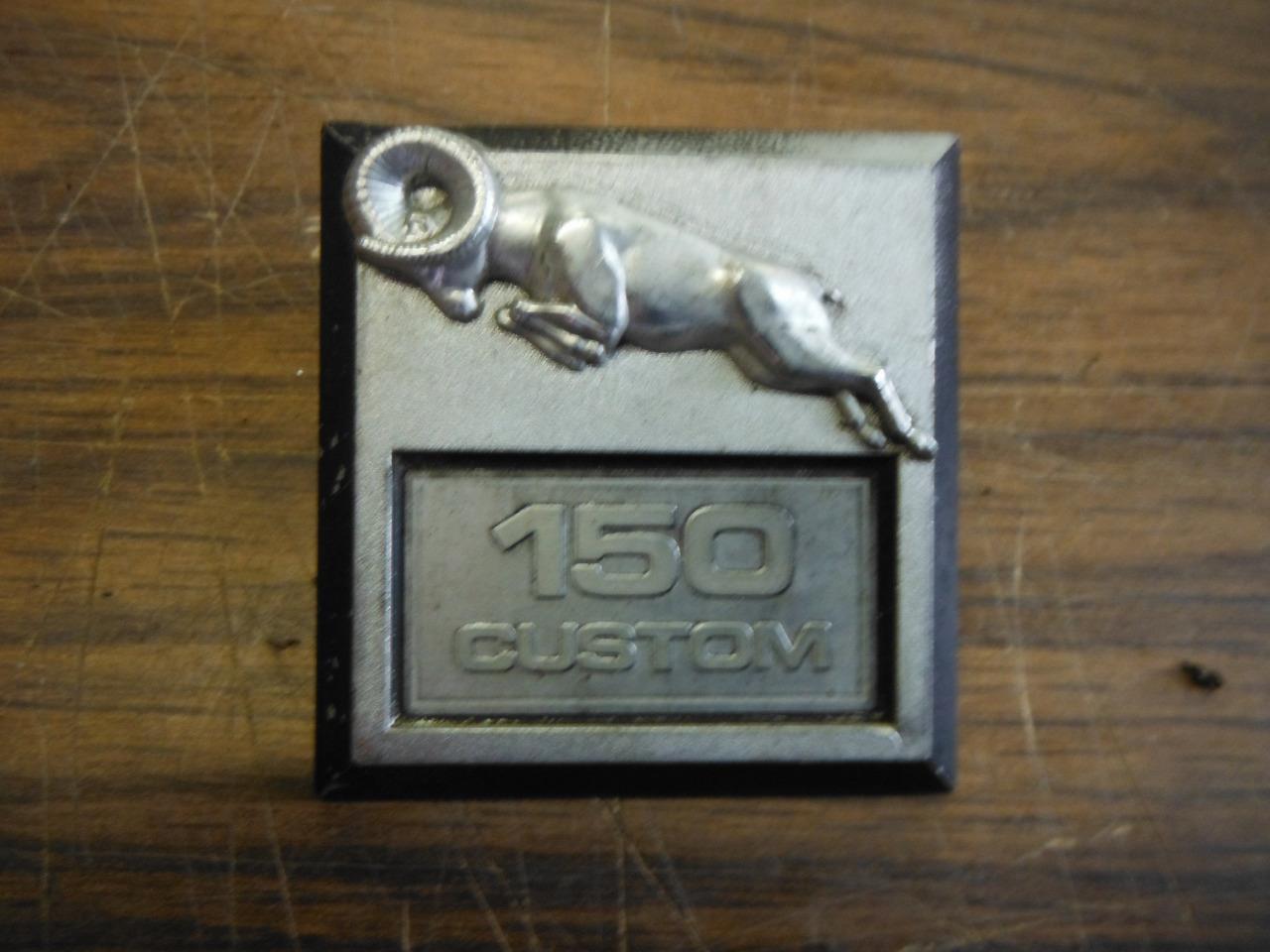 DODGE RAM 150 CUSTOM METAL FENDER EMBLEM PART no 4214479 RARE 80's