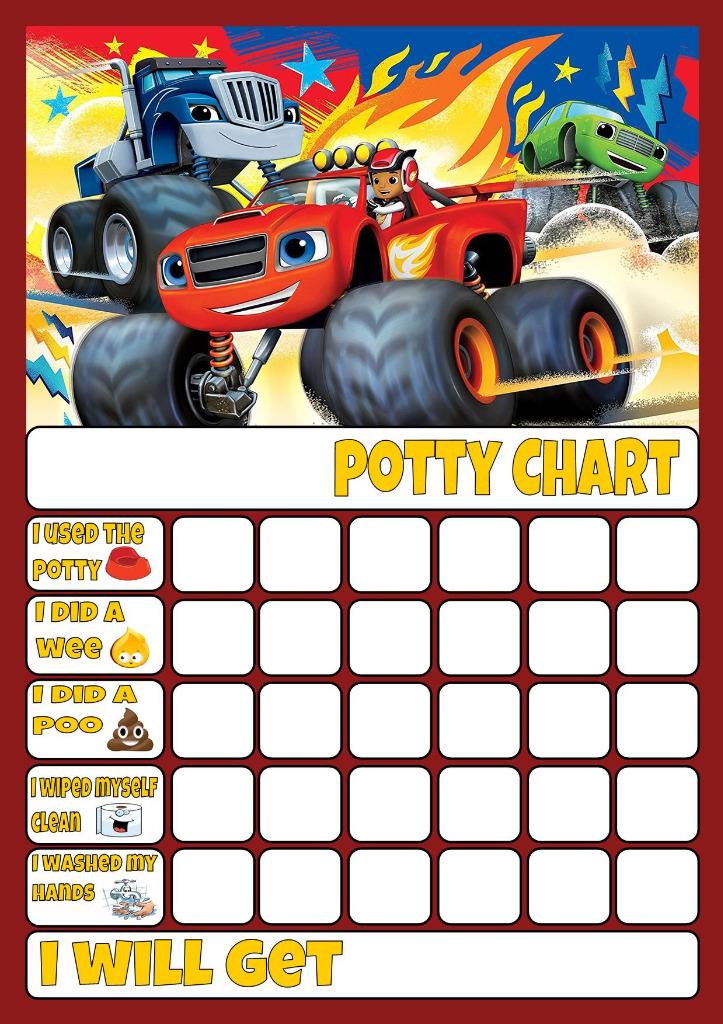 BLAZE MONSTER MACHINES B POTTY TOILET TRAINING REWARD CHART Free BLAZE MONSTER MACHINES B POTTY TOILET TRAINING REWARD CHART Free