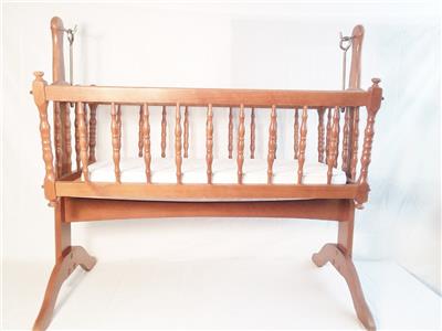 36 Grandes De Madera Cuna Mecedora Portatil Vintage Bebe Cuna Con