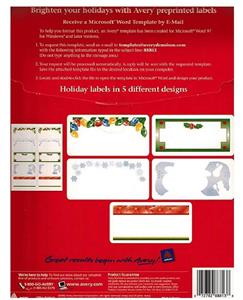 Avery Holiday Printable Address or Gift Tags 2X4, 50 Labels 3 Packs (Total 150) 72782888138 | eBay