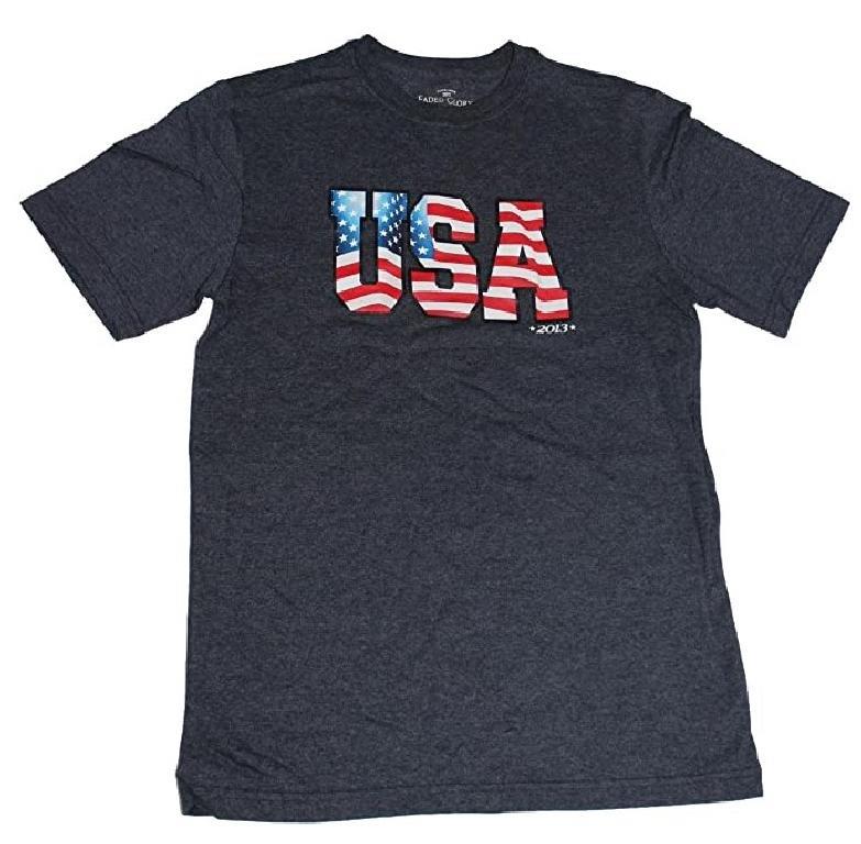 July 4th Patriotic USA T Shirt Charcoal 2013 S,M,L,XL,2XL,3XL - Picture 2 of 7