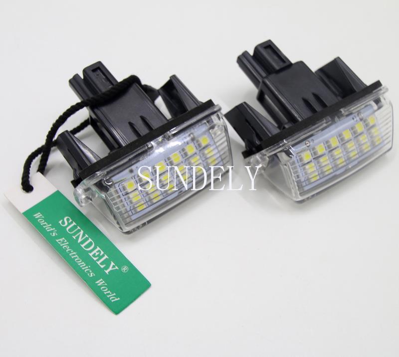 New 2Pcs 18SMD LED License Plate Light For Toyota Camry 2013 2014 2015