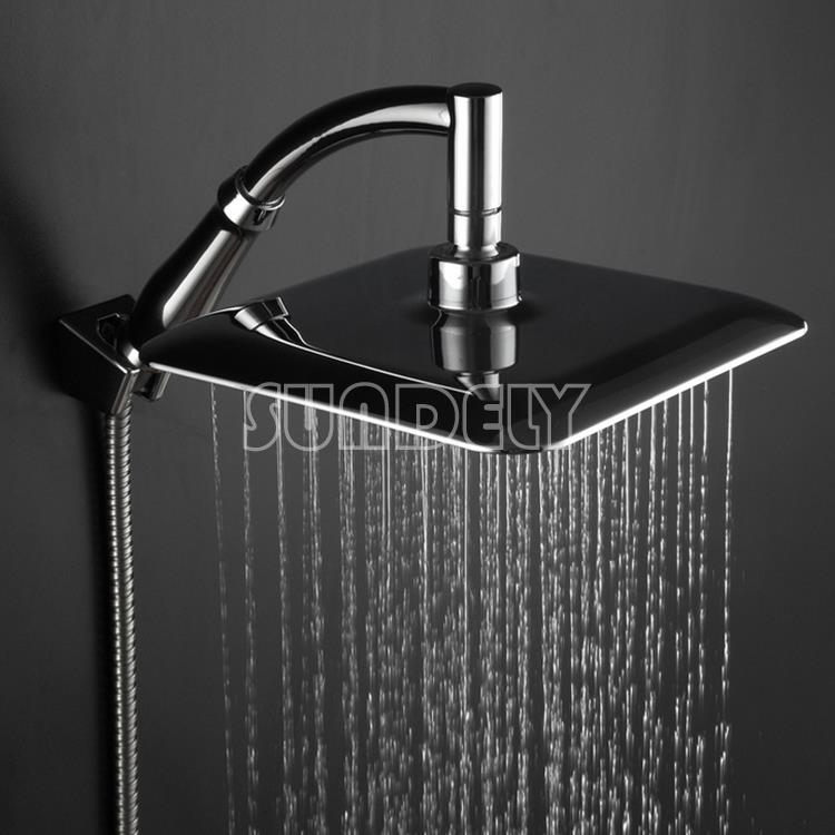 Premium Quality 200mm Abs Rainfall Shower Head Extension Arm Set - Extended Arm Shower Head Premium Quality 200mm Abs Rainfall Shower Head Extension Arm Set - Extended Arm Shower Head