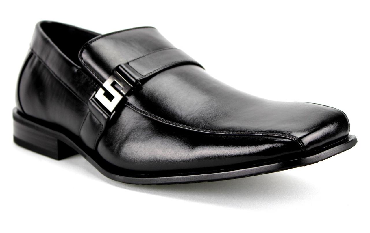Delli Aldo Men's Square Toe Slip On Dress Casual Shoes w/ Leather ...