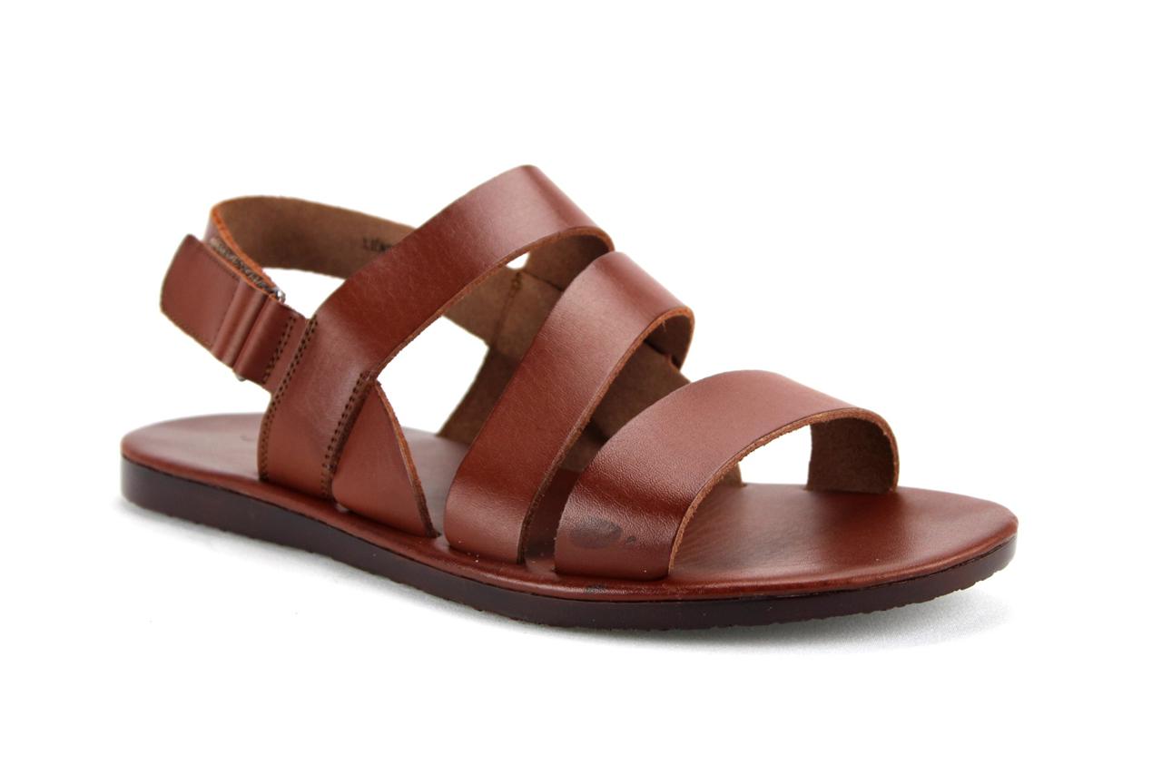 New Mens Lightweight Roman Gladiator Leather Sandals Black or Brown 52660