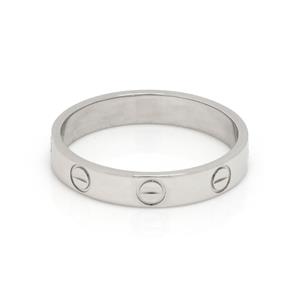 Cartier Mini Love 18k White Gold 3.5mm Wide Band Ring Size  display picture 2