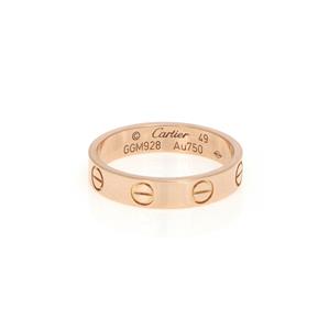 Cartier Mini Love Band 18k Rose Gold Screw Motifs Size 49-US 5 w