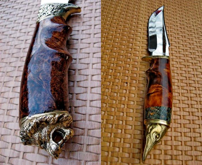 CooB Knife Finger Guard Solid Bronze for Custom Knives Making Handle