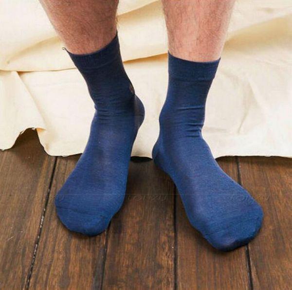 2Pairs Mens 100 Silk Socks Mid Calf Men's a lot Socks Solid Free p&p