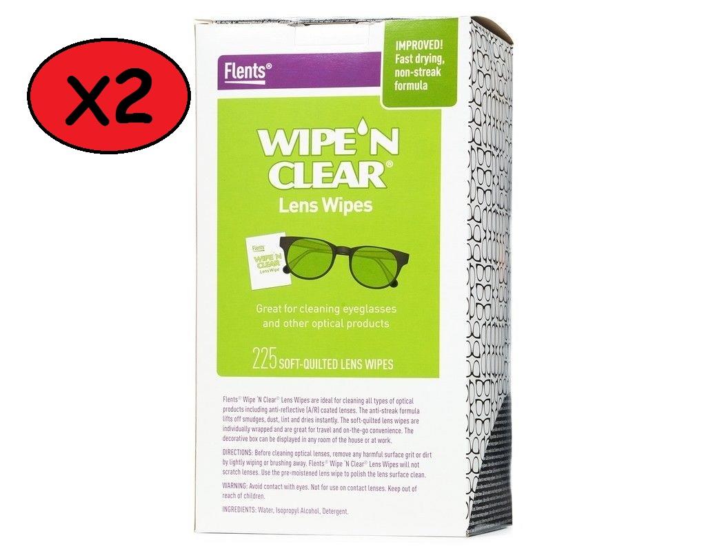 Flents Wipe 'N Clear Premoistened Lens Wipes MultiUse Tissues