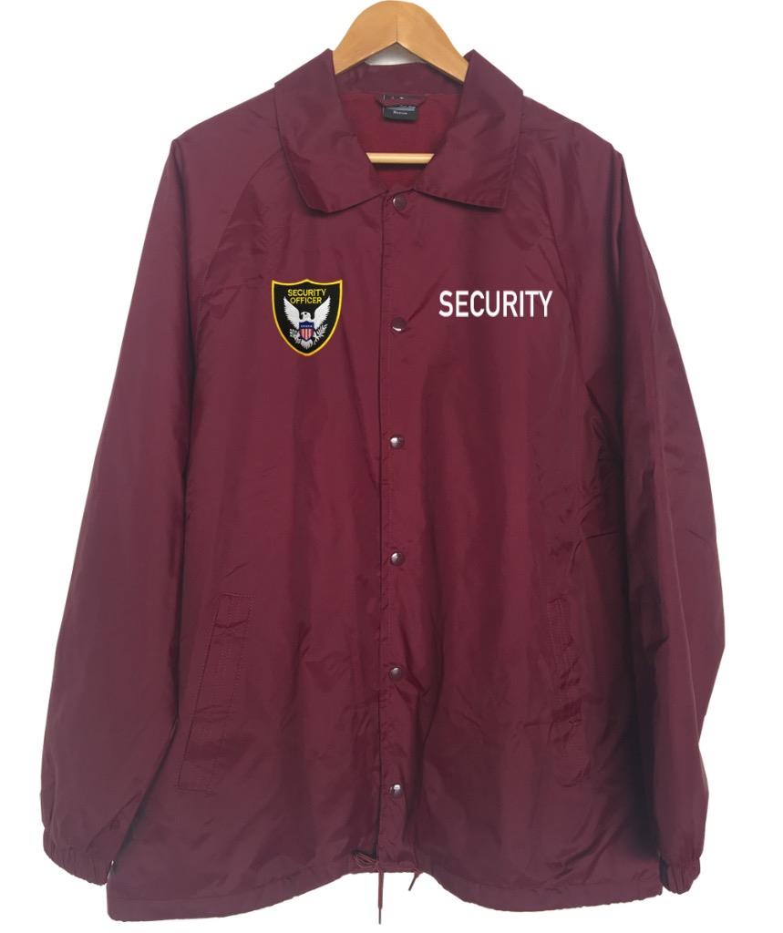 HERREN WASSERDICHT SICHERHEIT GEFÜTTERT WINDBREAKER NYLON COACH BURGUNDERROT JACKE S ~ 5XL - Bild 4 von 4